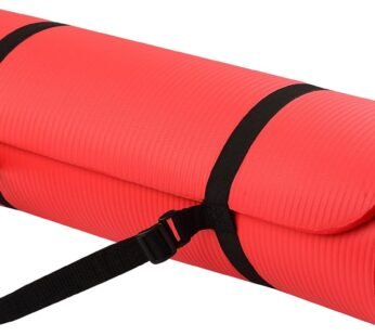 Signature Fitness Extra Thick High Density Anti-Tear Exercise Yoga Mat with Carrying Strap